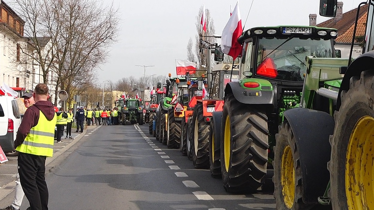 Protest Rolników w Szamotułach [WIDEO]